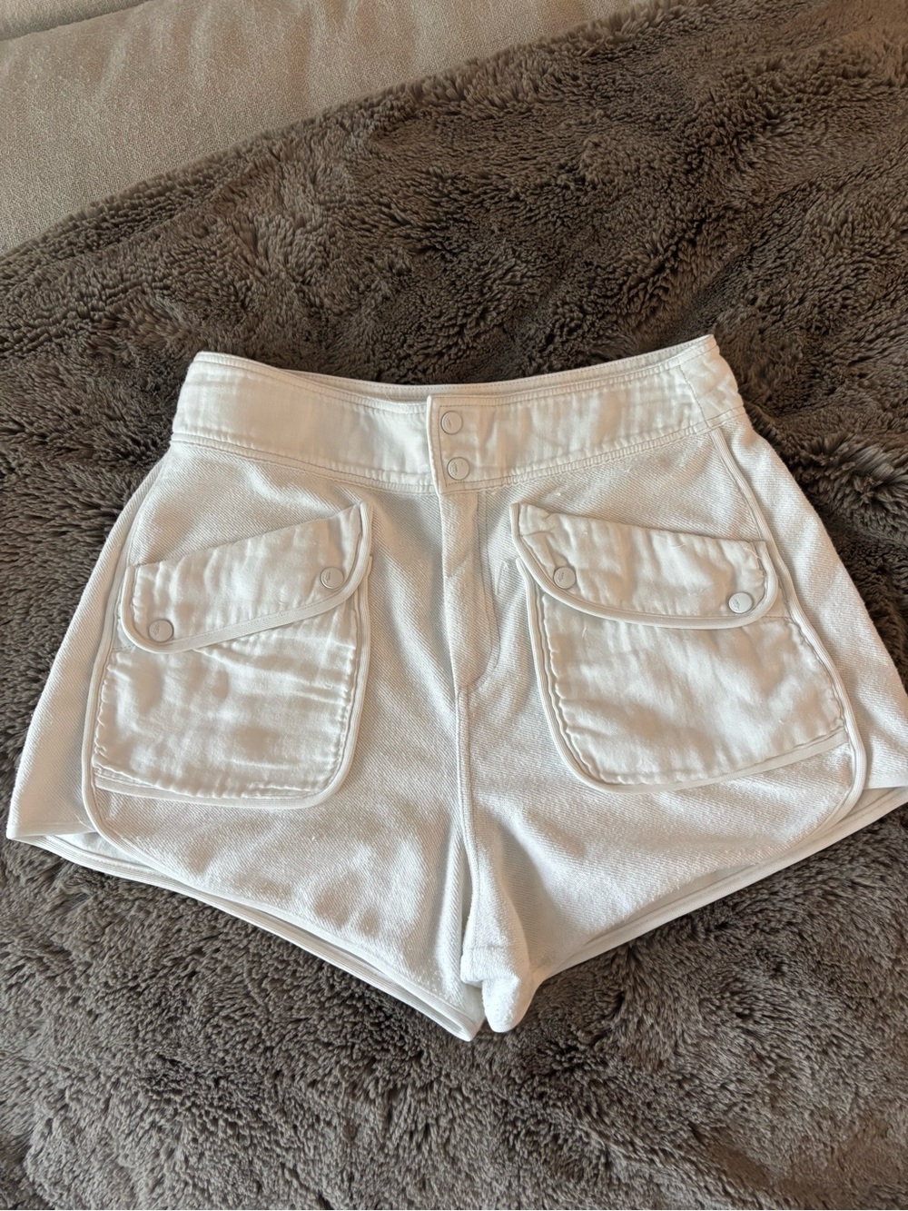 Free People White Timko Shorts - Picture 3 of 8